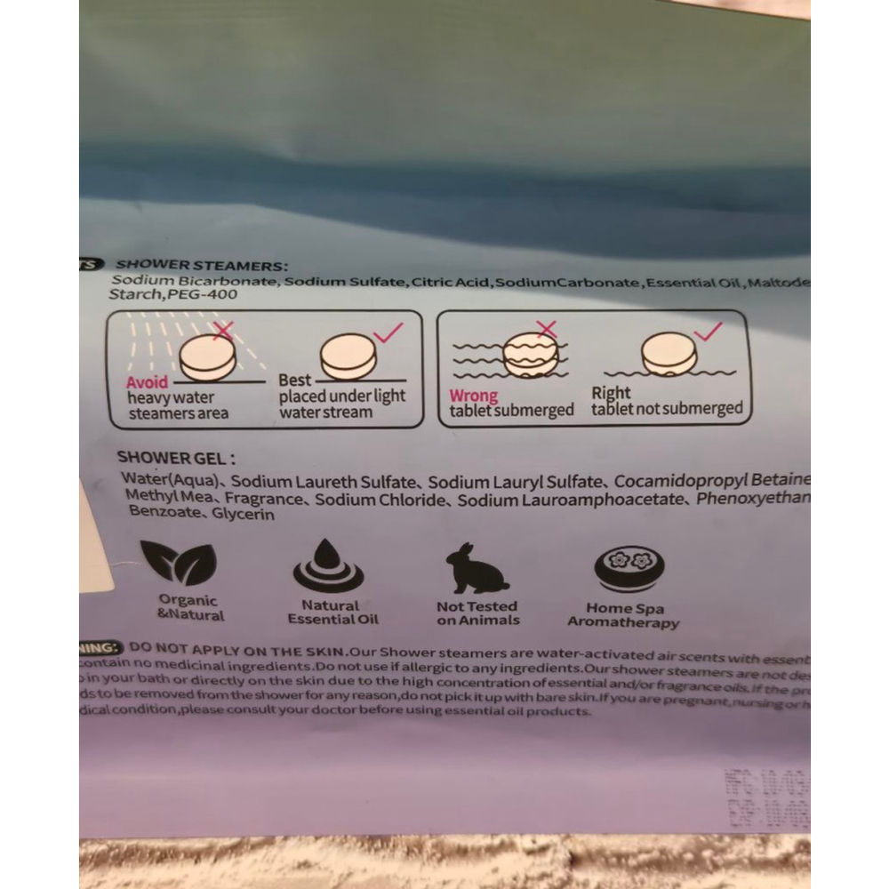 Rusemle Shower Steamers and Shower Gel, NIOP, Two In One Treat, Travel Friendly - Picture 3 of 3